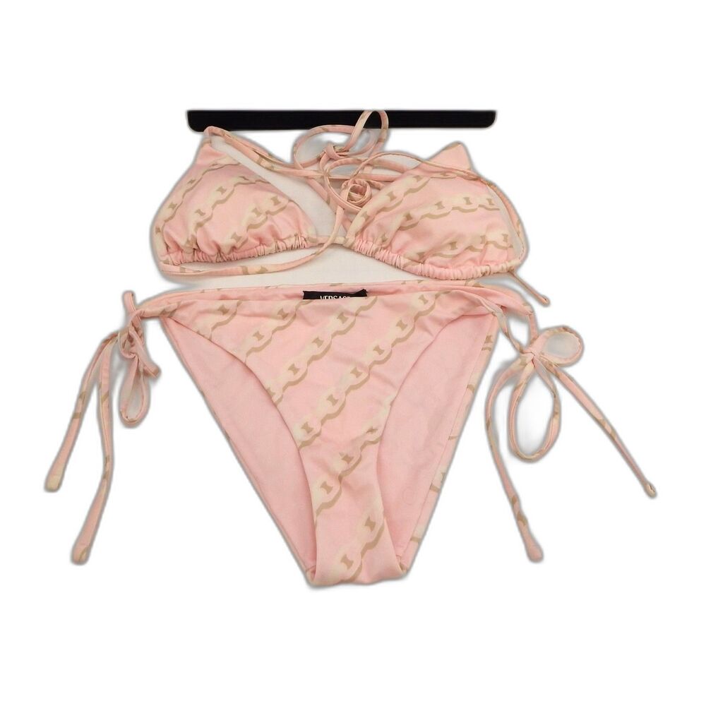 Authentic Versace Treasure Bikini Set Pastel Pink/Milk EUC Top XS, Bottoms Small